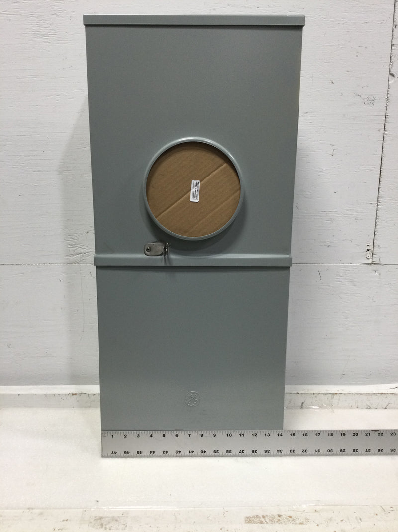 GE TSMR415CSCUGPP 150 Amp 4-Space 8-Circuit Combination Main Breaker Ready/Ringless Meter Socket Outdoor Load Center with Copper Buss