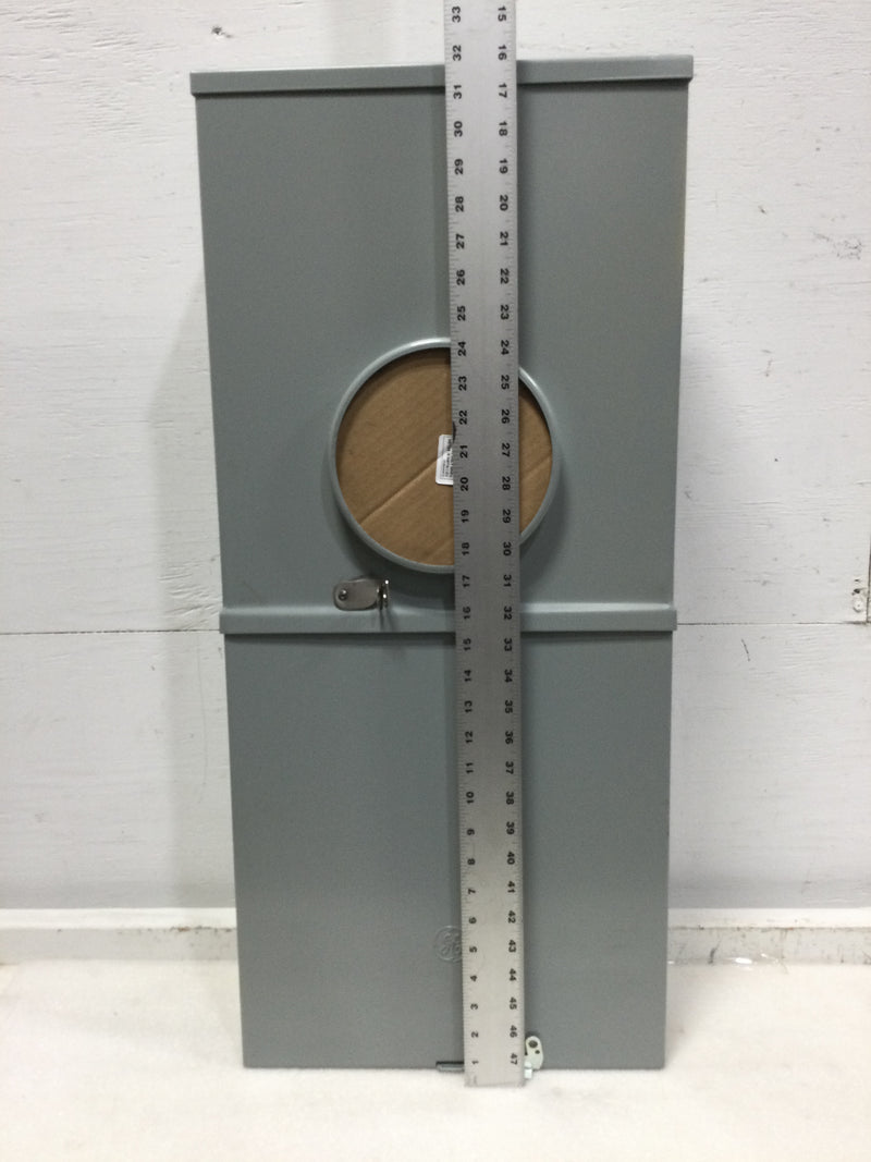 GE TSMR415CSCUGPP 150 Amp 4-Space 8-Circuit Combination Main Breaker Ready/Ringless Meter Socket Outdoor Load Center with Copper Buss