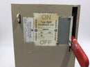 General Electric Panelboard Unit QMR361 Fusible Disconnect 30Amp 600VAC 250VDC 3-Phase Type 1