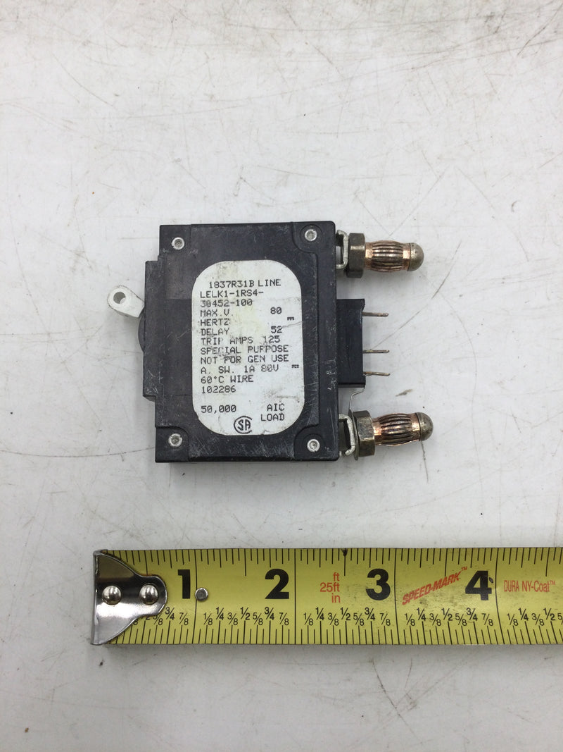 Airpax LELK1-1RS4-30452-100 80 Volt 100 Amp Bullet Style Breaker