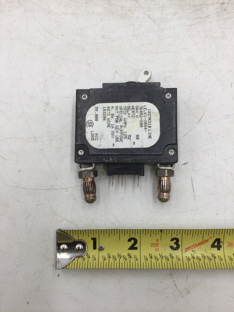 Airpax LELK1-1RS4-30452-100 80 Volt 100 Amp Bullet Style Breaker
