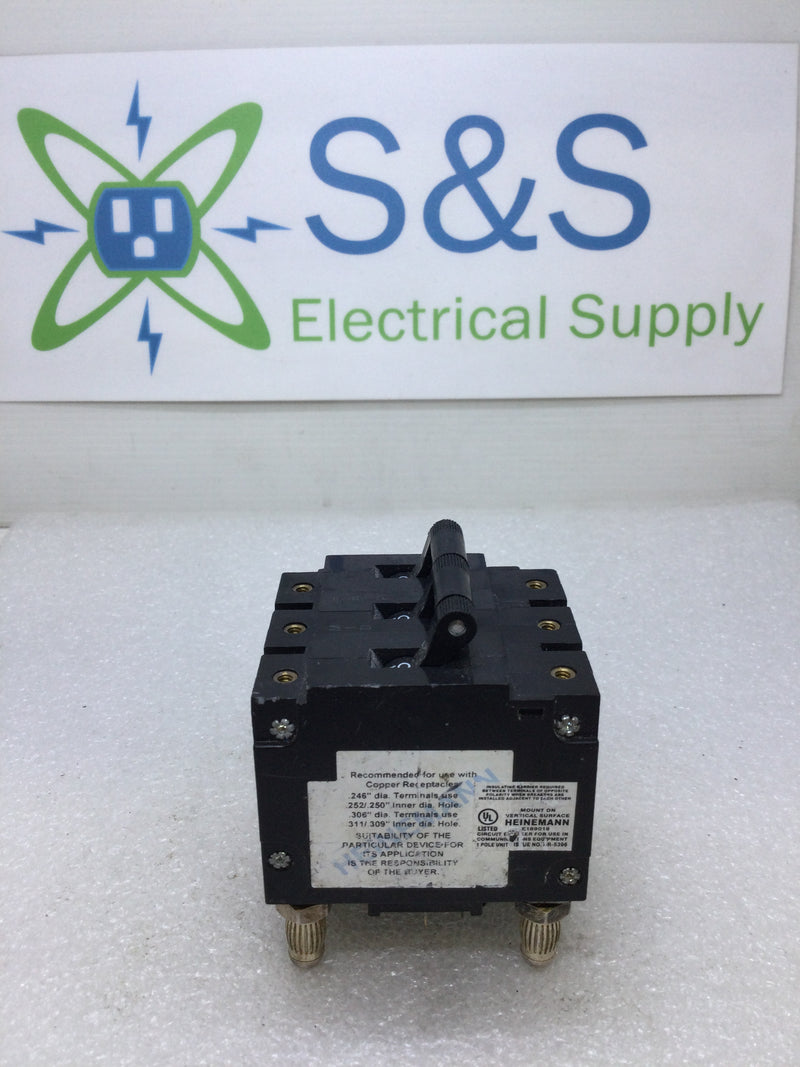 Heinemann AM1P-Z2-7W 250 Amp 80DC 7W 3 Pole Bullet Circuit Breaker