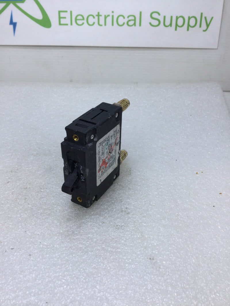 Carling Technologies CT1-X0-23-922-A21-MJ 80 Volt 20 Amp Breaker