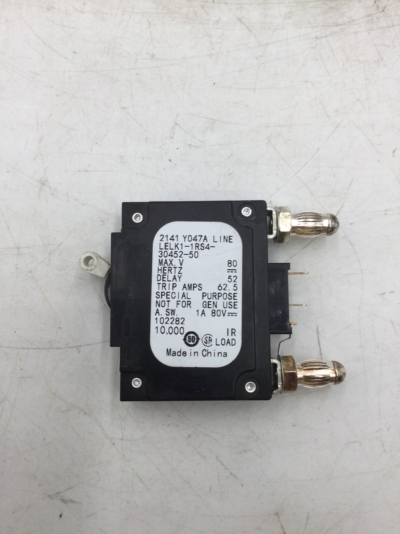 Airpax LELK1-1RS4-30452-50 80 Volt 50 Amp Bullet Style Breaker