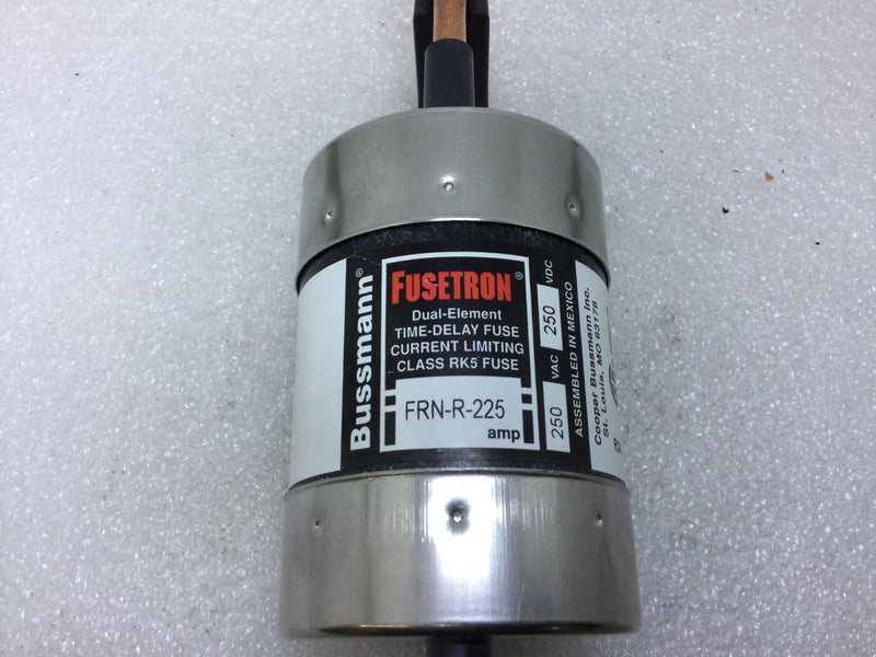 Bussman/Fusetron FRN-R 225 225 Amp 250V Time Delay Fuse Dual Element Current Limiting Class RK5