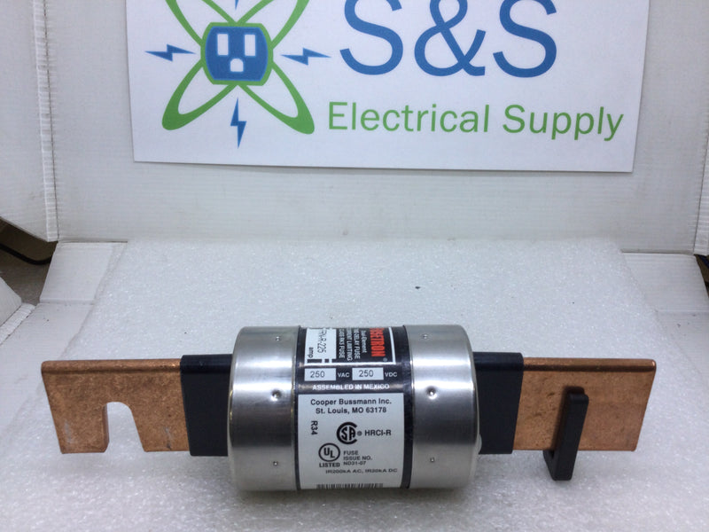 Bussman/Fusetron FRN-R 225 225 Amp 250V Time Delay Fuse Dual Element Current Limiting Class RK5
