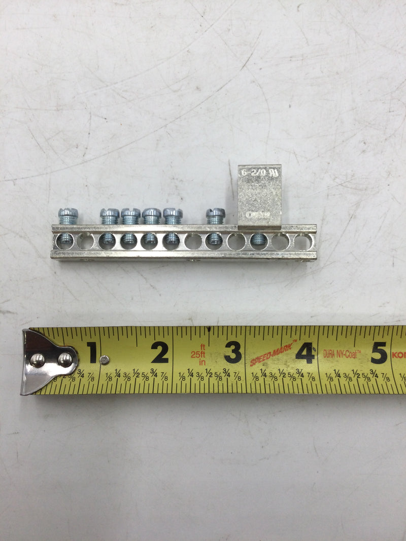CMC NA-75B 12 Terminal #4-#14 AWG Ground/Neutral Bar w/CA 79 Lug