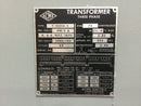 Acme KVA75 T-53314-3 180V 208Y/120V 480 PRI 3 Phase Transformer S/N 7120