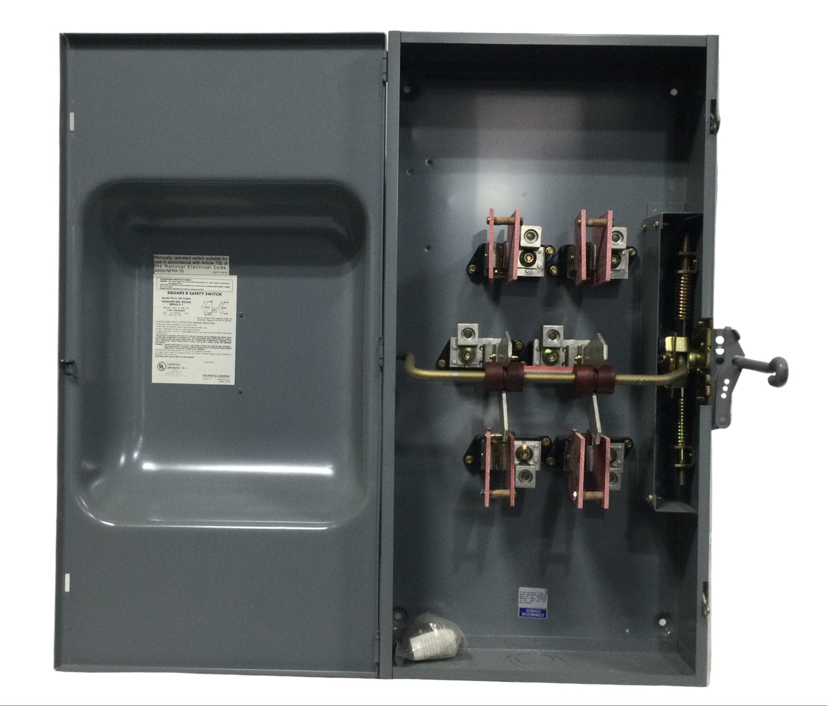 Square D 82254 200 Amp 2 Pole 240V Double Throw Non-Fused Safety Switc