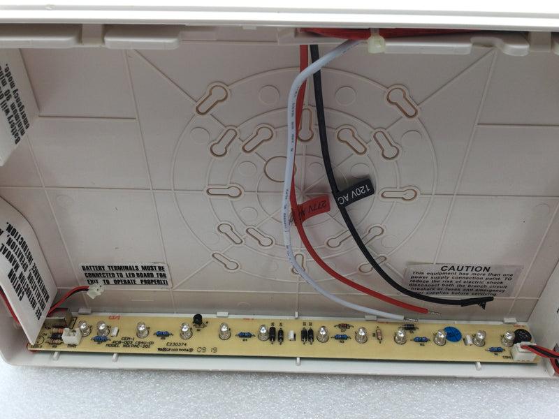 Lightolier LLNURW Universal Red LED Exit Light with Battery Backup 120/277 VAC