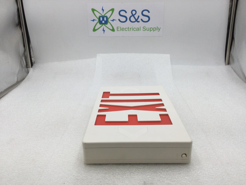 Lightolier LLNURW Universal Red LED Exit Light with Battery Backup 120/277 VAC