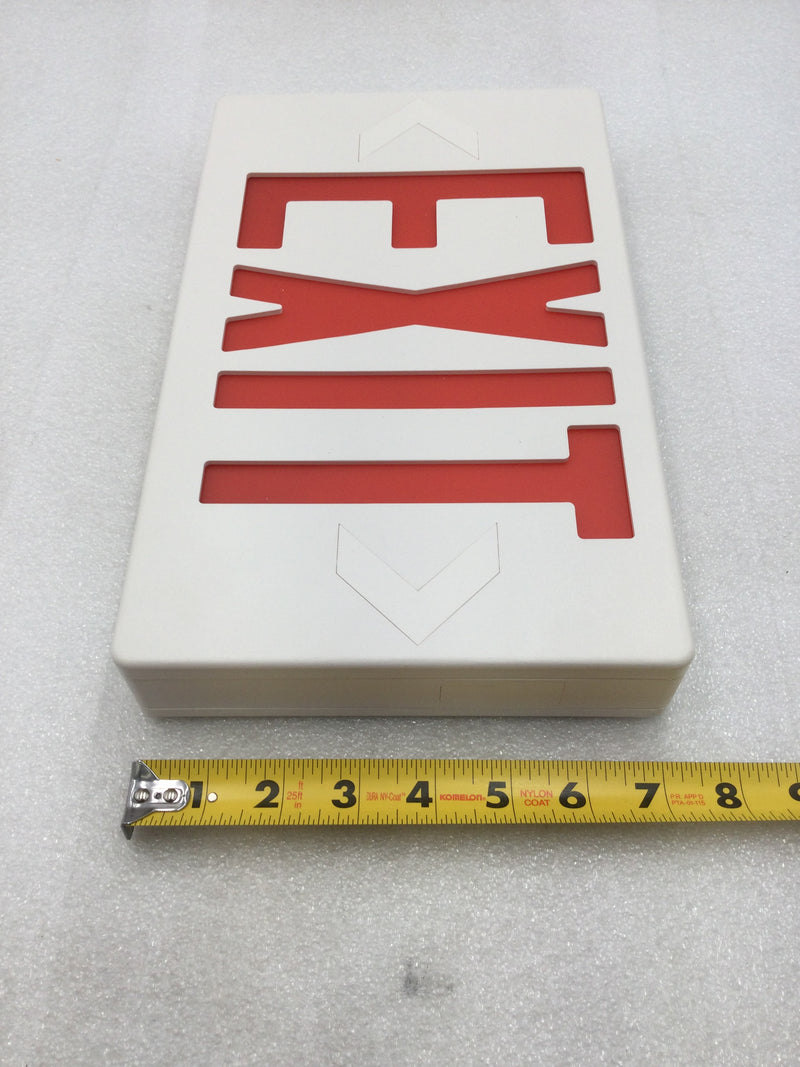 Lightolier LLNURW Universal Red LED Exit Light with Battery Backup 120/277 VAC