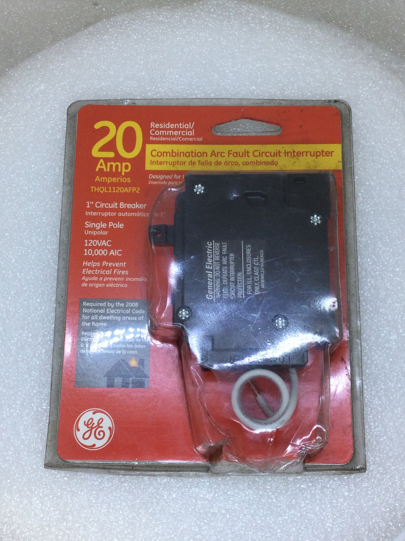 GE General Electric THQL1120AFP2 20 Amp Arc-Fault AFCI THQL Circuit Breaker