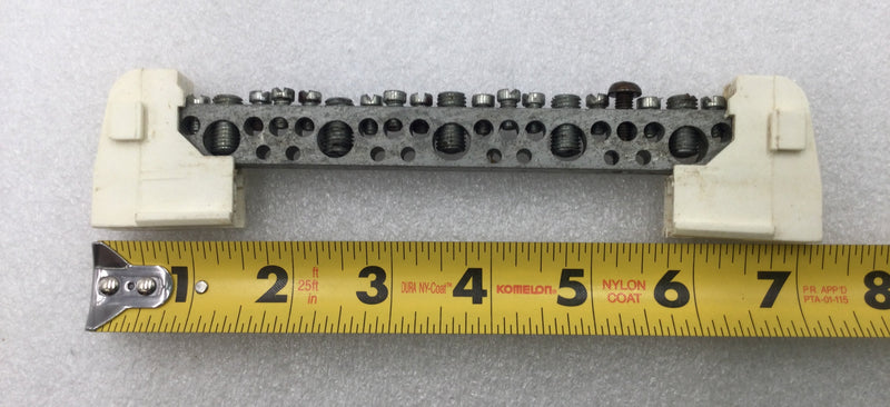 ITE 19 Position 4-14 AWG Neutral/Isolated Grounding Bar w/Feet 7 1/4" x 1 5/8"