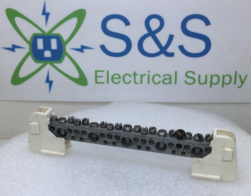 ITE 19 Position 4-14 AWG Neutral/Isolated Grounding Bar w/Feet 7 1/4" x 1 5/8"