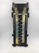 Square D HOMN30L200 200 Amp 15 Space/30 Circuit 120/240 VAC Load Center Guts Only 9" X 24"