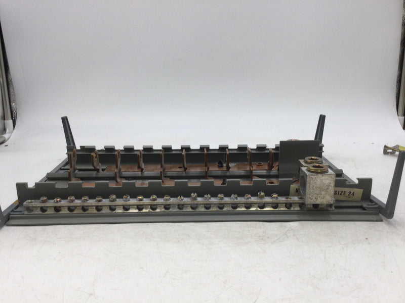 Siemens 10 Space 30 Circuit MLO/MB Conv Copper Buss 200A 120/240V Type Q Guts Only 9"w x 14"T