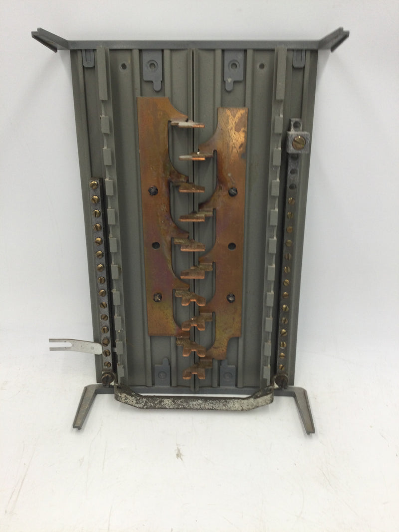 Siemens 10 Space 20 Circuit MLO/MB Conv Copper Buss 200A 120/240V Type Q Guts Only 9"w x 13"T