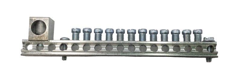 17 Position 4-14 AWG CMC CA-75/78 Grounding Bar 6 3/8" x 1 1/4"