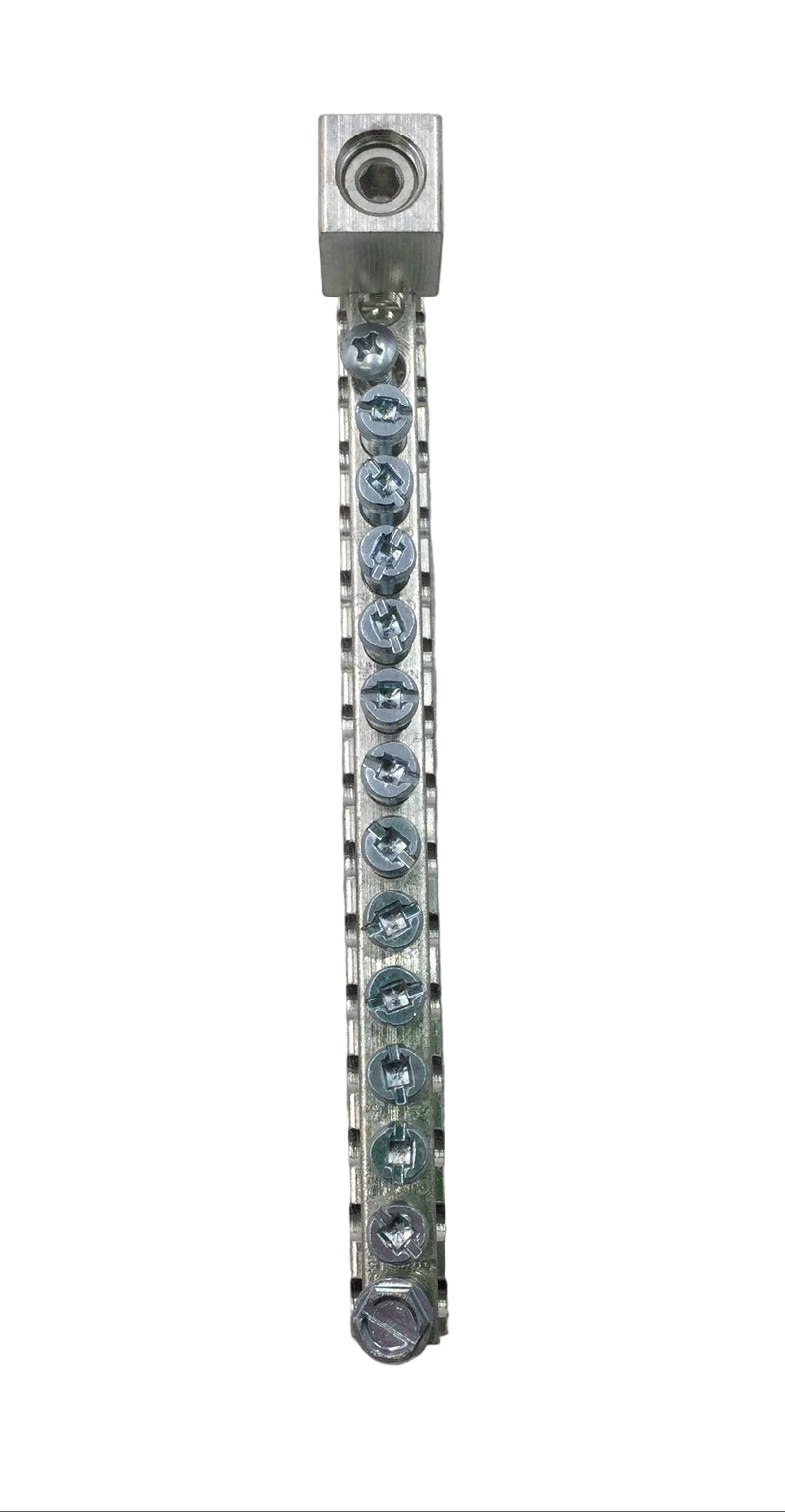 17 Position 4-14 AWG CMC CA-75/78 Grounding Bar 6 3/8" x 1 1/4"