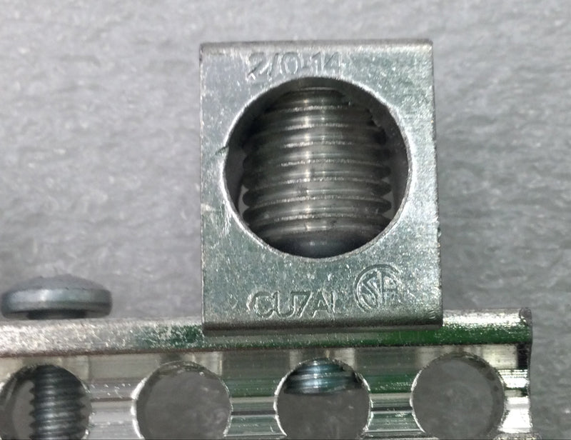 17 Position 4-14 AWG CMC CA-75/78 Grounding Bar 6 3/8" x 1 1/4"