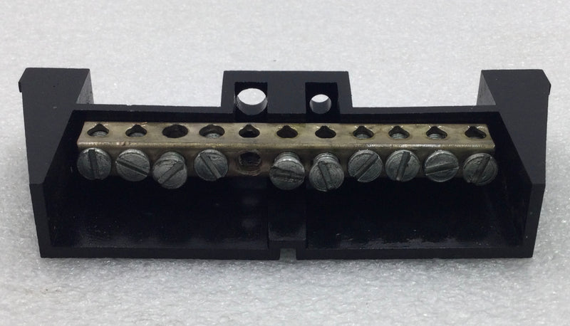 ITE 11 Position 6-14 AWG Neutral/Isolated Grounding Bar 5 1/4" x 2 1/8"