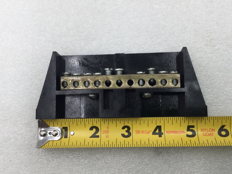 ITE 11 Position 6-14 AWG Neutral/Isolated Grounding Bar 5 1/4" x 2 1/8"