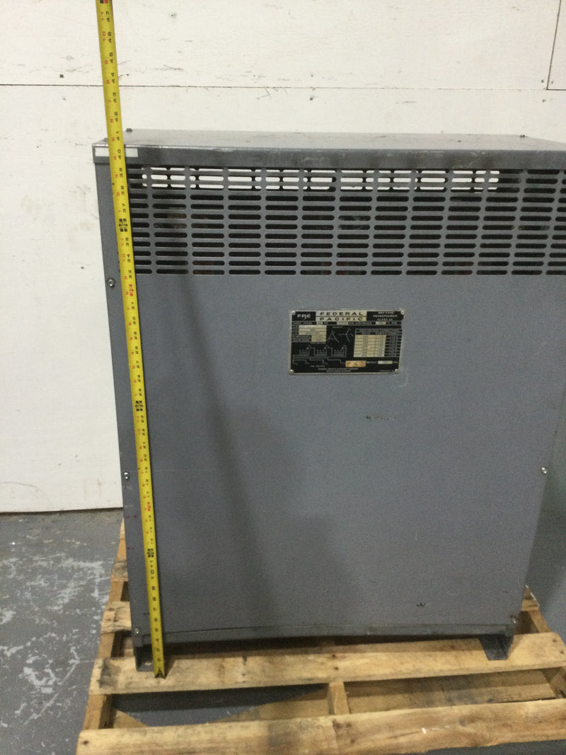 FPE Federal Pacific Dry Type Transformer 3 Phase 60Hz 112 1/2 KVA S/N 26797-036