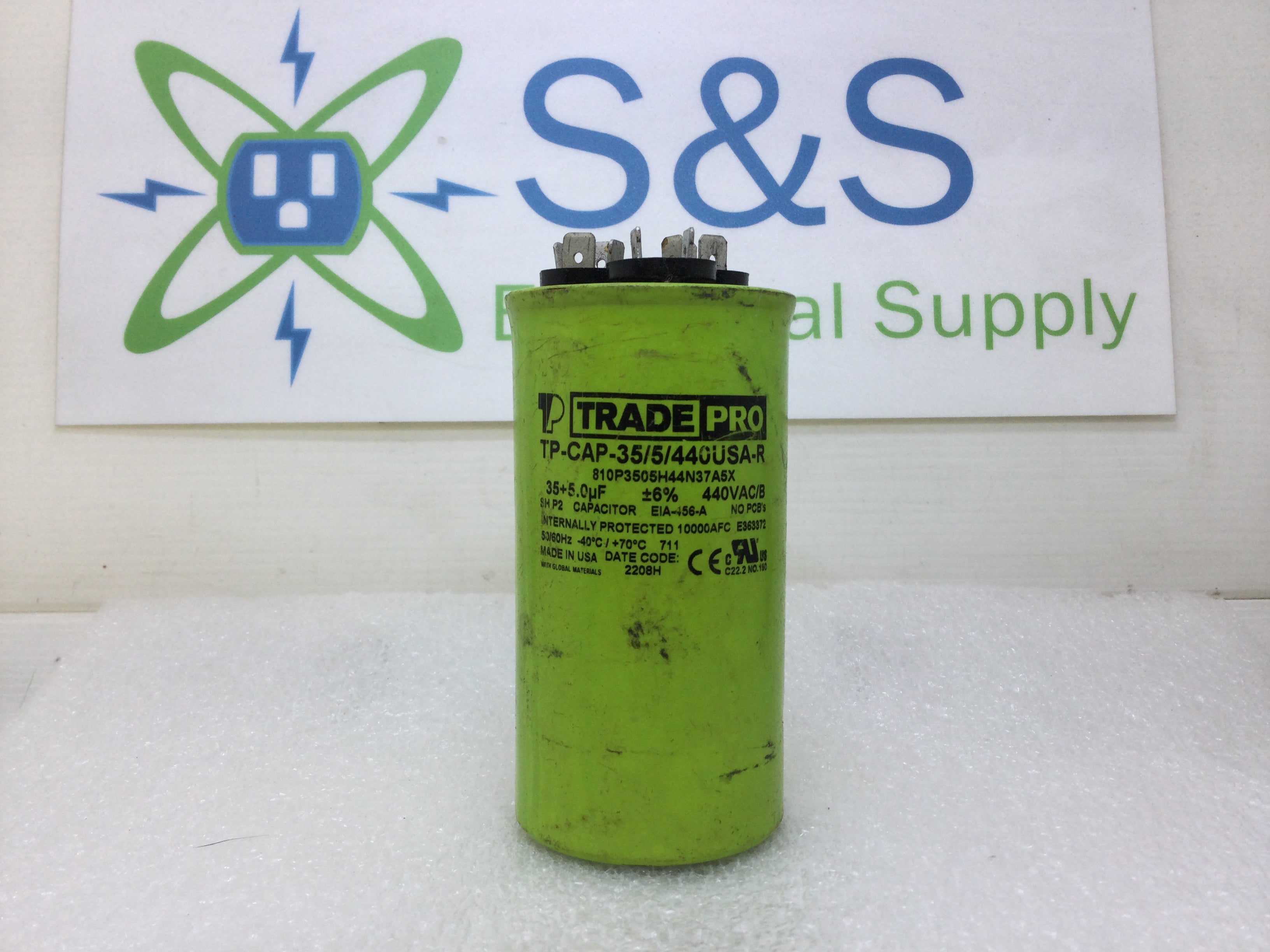 Cap Rm3545 5m Trade Pro TP-CAP-35/5/440USA-R 35+5.0MFD +/- 6% 440VAC Capacitor