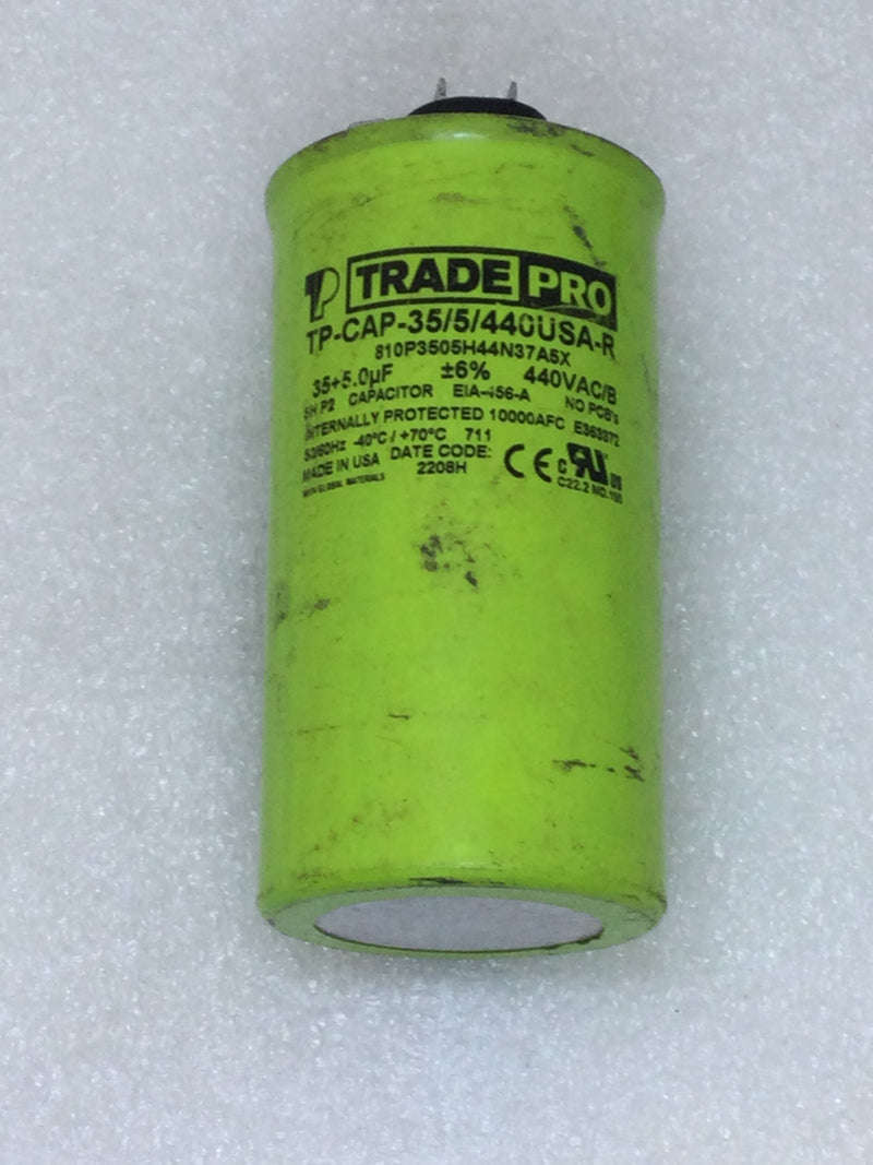 Trade Pro TP-CAP-35/5/440USA-R 35+5.0MFD +/- 6% 440VAC Capacitor
