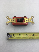 GE General Electric 5961-1 Single Pole Switch 20 Amp 120-277 VAC in Brown