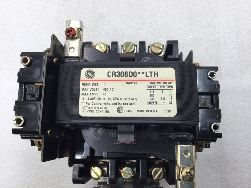 Schneider Telemecanique LC1F115G6 Contactor – 120VAC Coil, 115 Amp – New