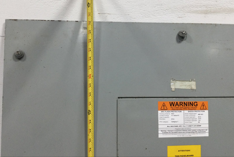 GE 75A106189P103 400 Amp 3 Pole 277/480V Panelboard Door Cover 70 1/4" x 40 1/4"