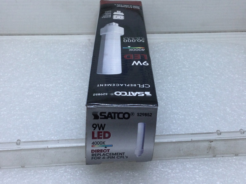 Satco S29852 9W LED Replacement For 4-Pin CFL Cool White