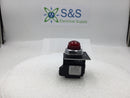 GE CR104PXG22 Oil Tight Indicator Light 120 VAC 3W w/Red Lense & Run Face Plate