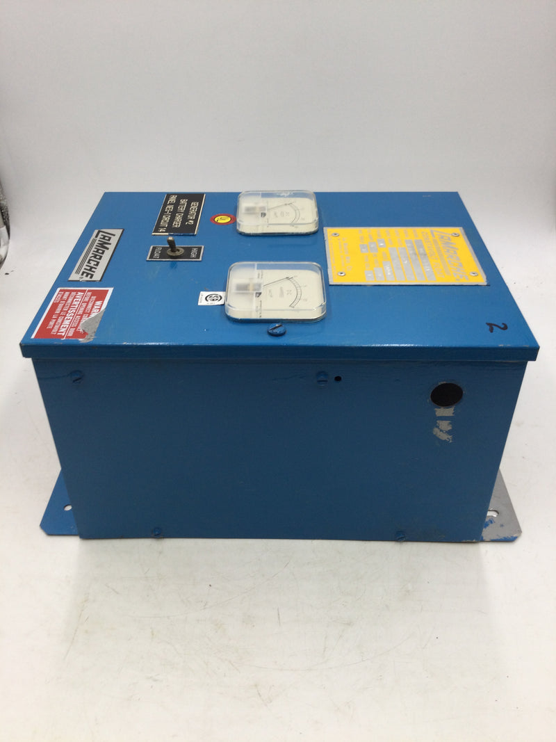 LaMarche A46-6-24V-A1 Battery Charger Input 3 Amp 120V, Output 24V 6 Amps w/2 DC Amp Gauges