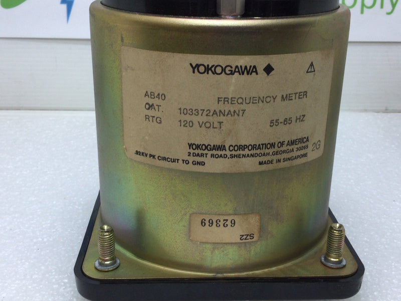 Yokogawa/General Electric 103372ANAN7 Frequency Meter 120V 55-65Hz