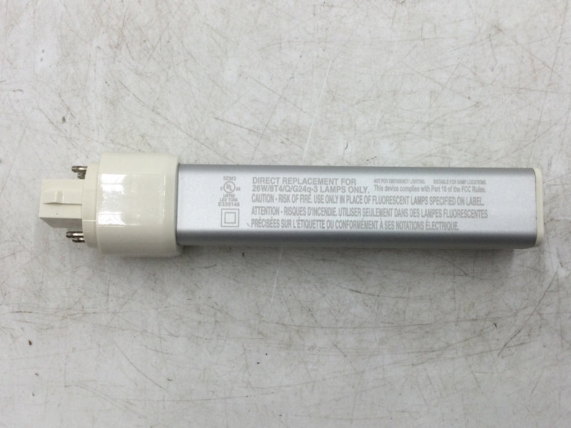 Satco S29852 9W LED Replacement For 4-Pin CFL Cool White