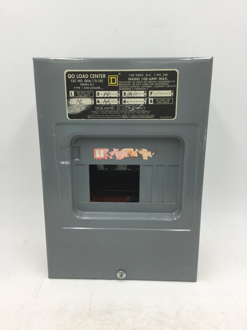 Square D QO Indoor Circuit Breaker Load Center QO612L100DS - Unused Square D QO Indoor Circuit Breaker Load Center QO612L100DS - Unused