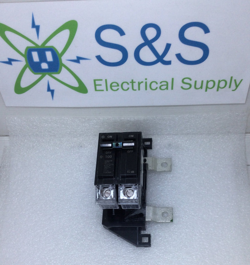 GE General Electric THQMH100 Main Breaker 100 Amp Box-Type Terminals Double-Pole Standard Trip