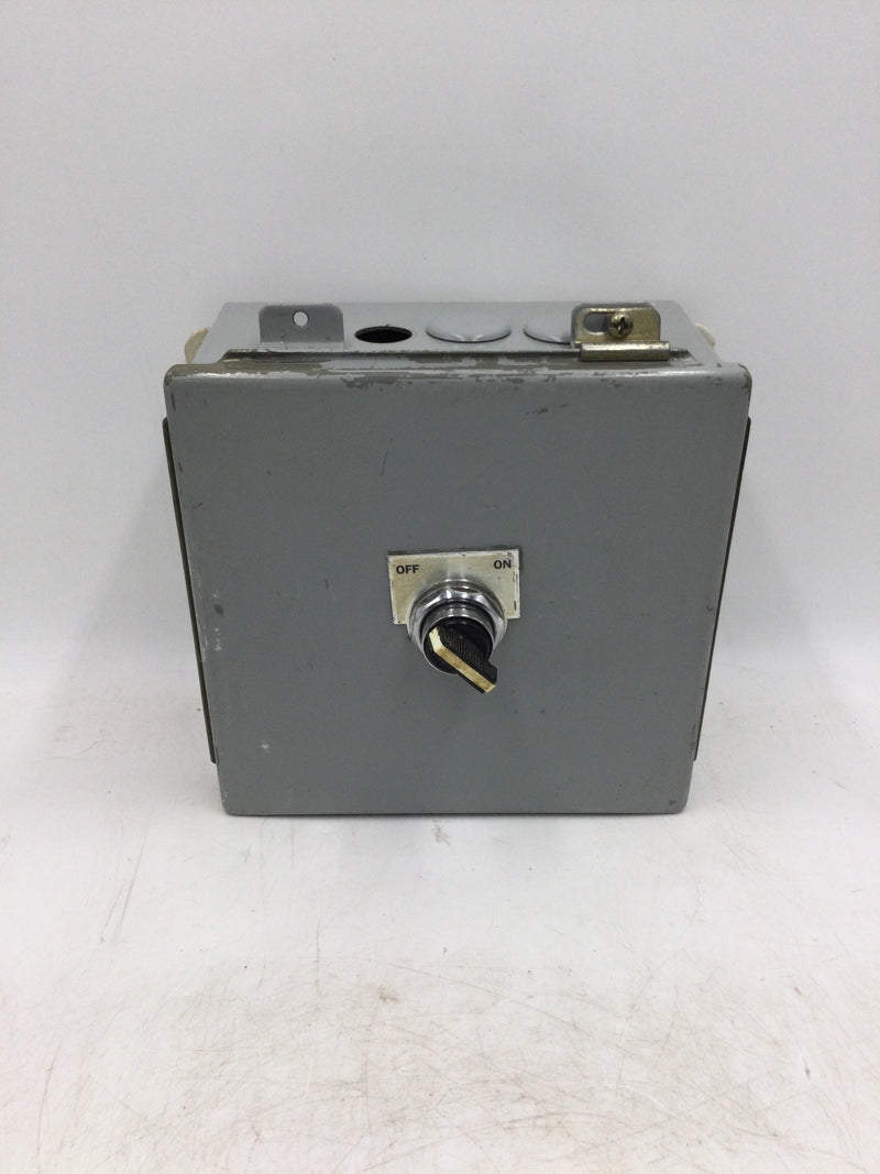 Hoffman A-808CH Steel Junction Box 8x8x4 w/ Furnas Electric 52SA2AAB Series F Switch