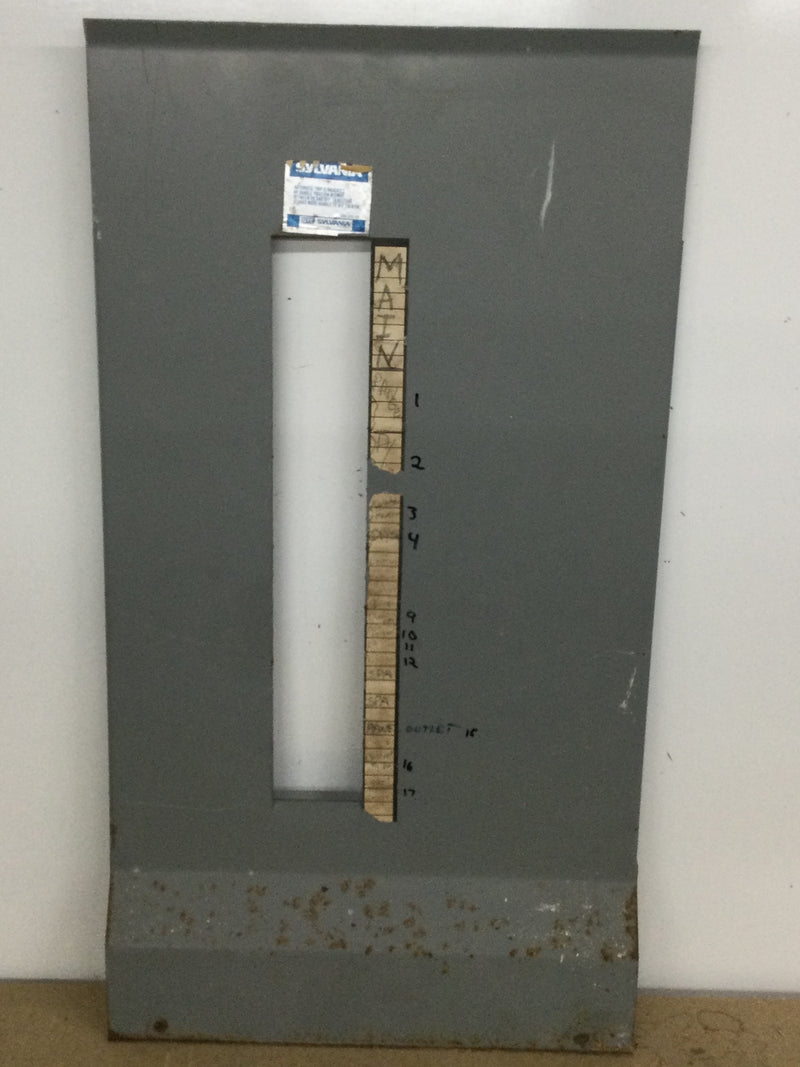 GTE/Sylvania/Zinsco 20 Space 120/240V Dead Front Only 25 3/8" x 14 3/4"