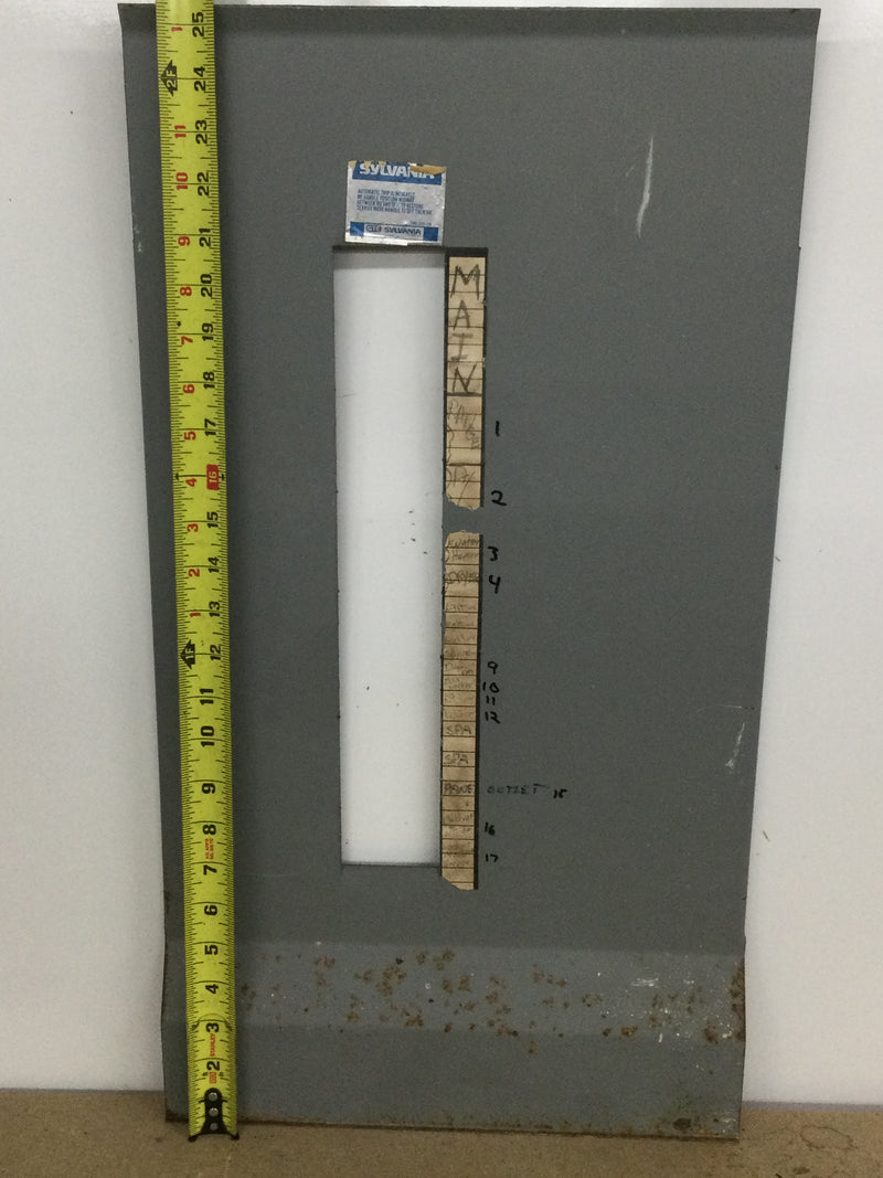 GTE/Sylvania/Zinsco 20 Space 120/240V Dead Front Only 25 3/8" x 14 3/4"