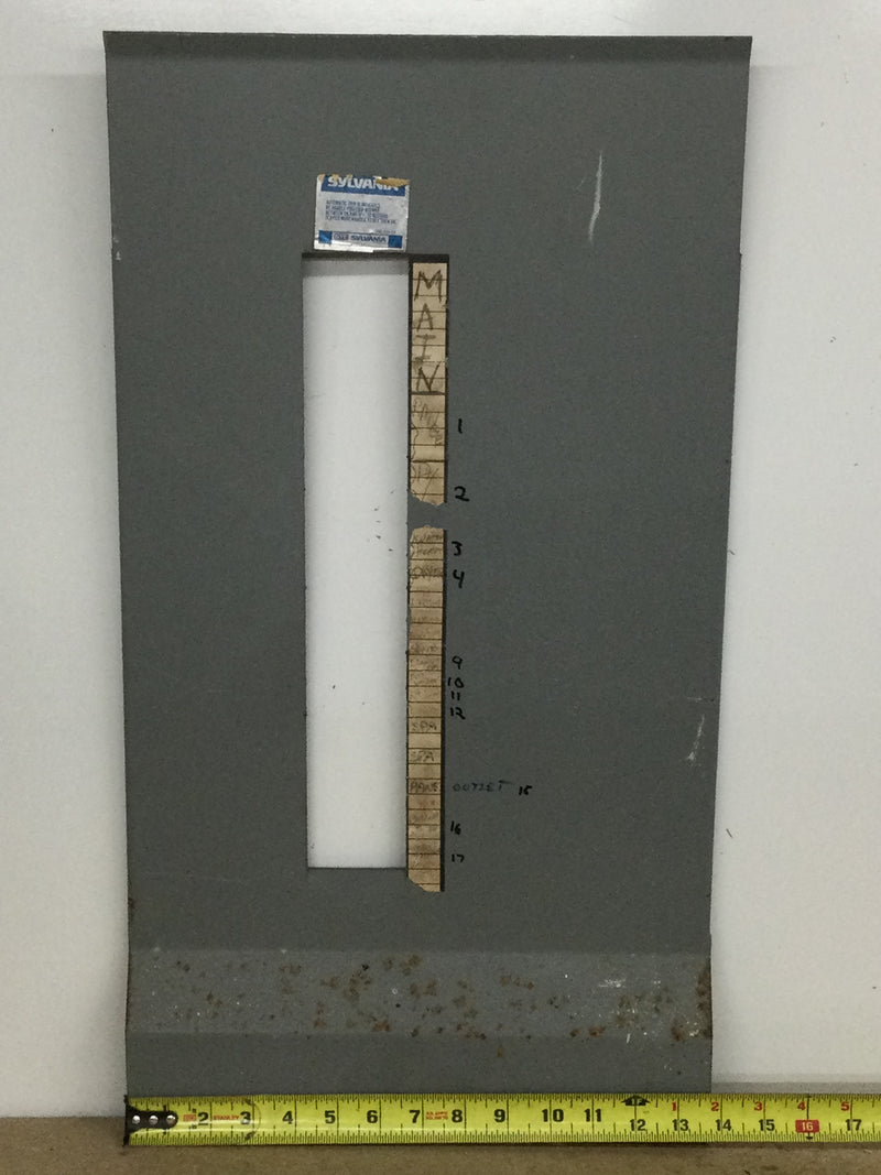 GTE/Sylvania/Zinsco 20 Space 120/240V Dead Front Only 25 3/8" x 14 3/4"