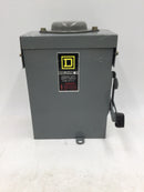 Square D DU321RB 30 Amp 1 Phase 240V Non Fusible GD Safety Switch