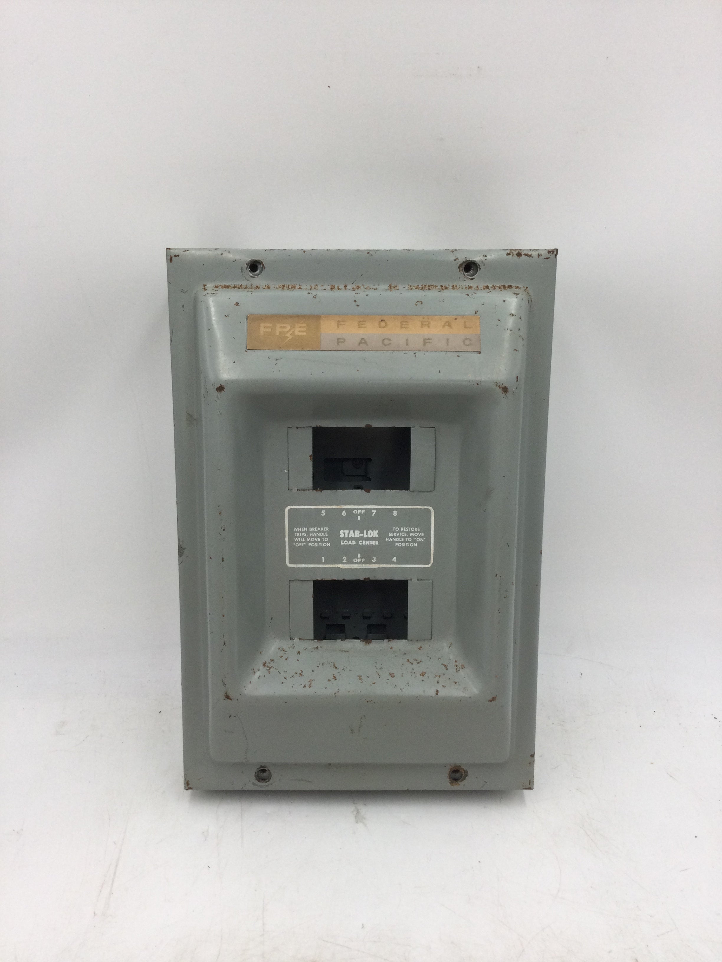 Federal Pacific/FPE 104-8S or FPE 104-8F 100A 120/240VAC Type Stab-Lok