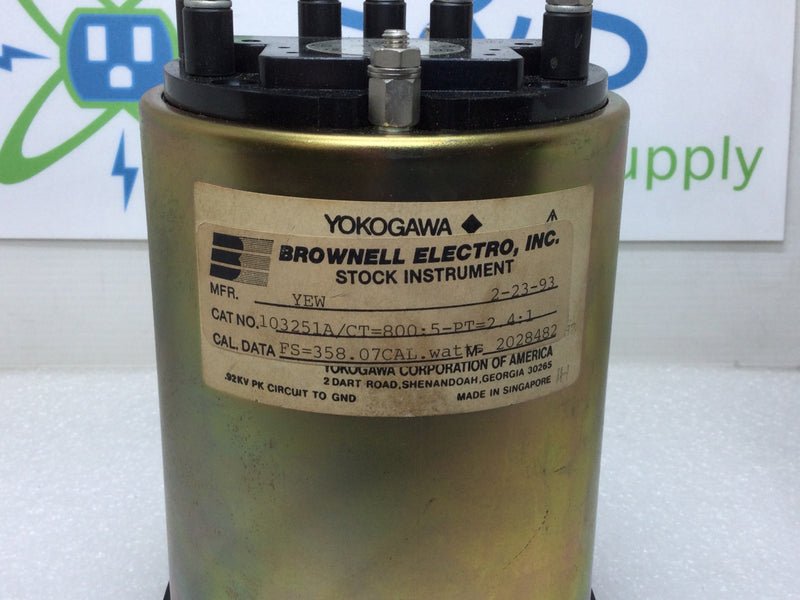 Yokogawa/General Electric 103251A AC Kilowatt Meter 0-550 Rating