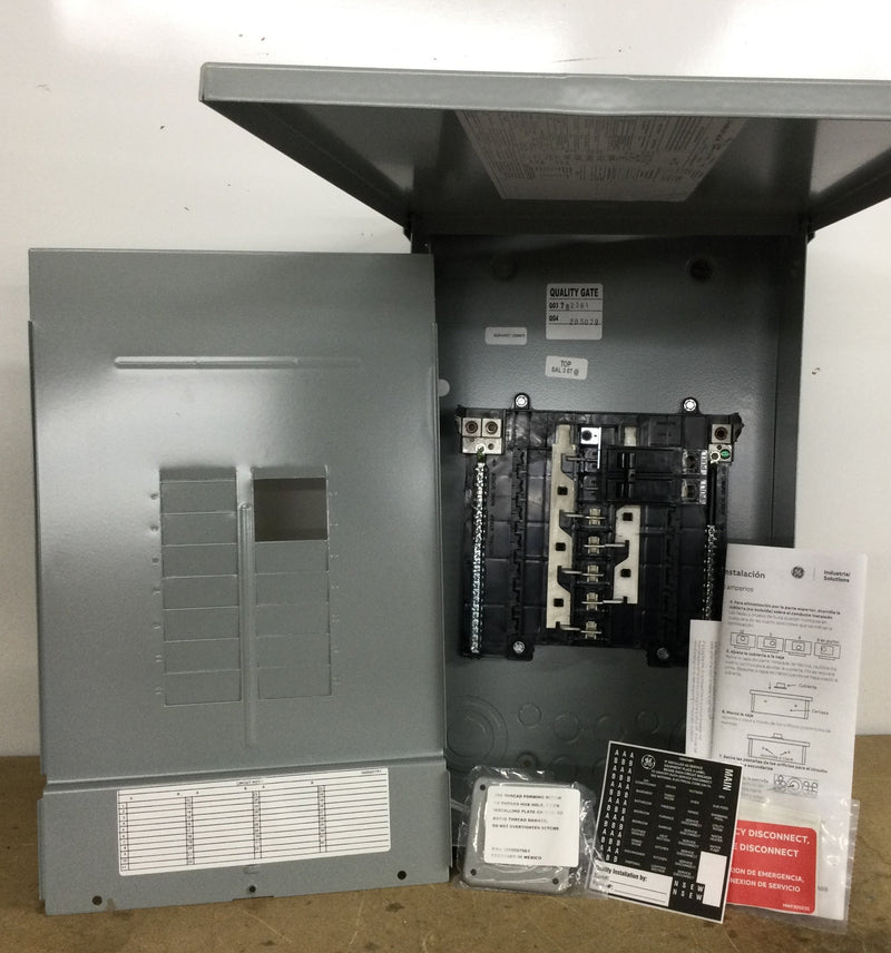 GE TM1210RCU 100 Amp 12-Space 24-Circuit Outdoor Main Breaker Circuit Breaker Panel