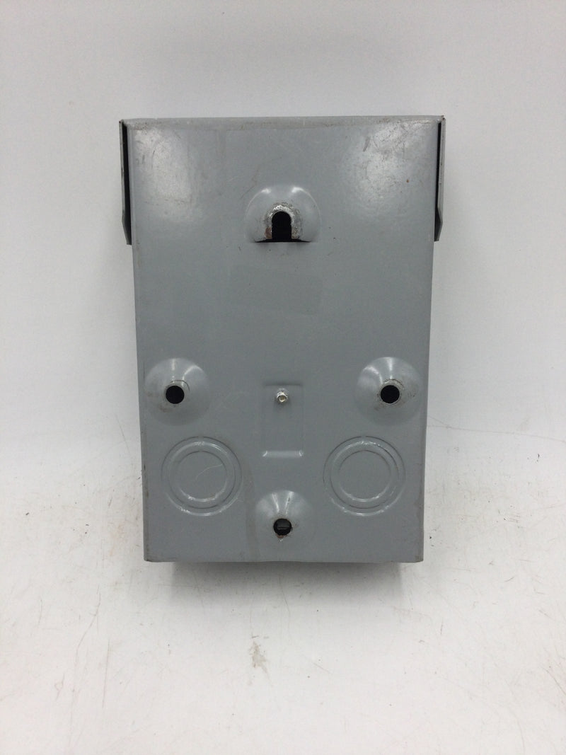 Siemens WN2060 60 Amp Enclosed Non-Fused Disconnect Switch 1-Phase 240 VAC