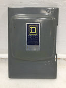 Square D D322N 60 Amp 3 Pole 240V Safety Switch Panel Cover 11 1/4" x 7 7/8"